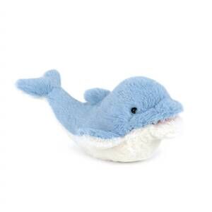 NEW MON AMI kid's oceanne dolphin plushie in blue